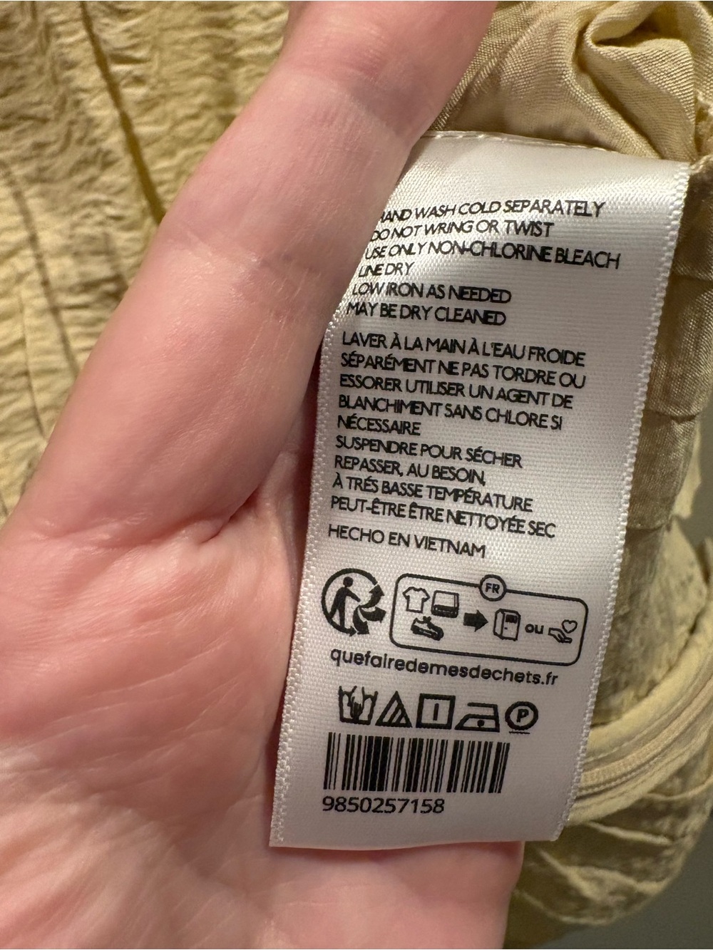 Anthropologie The Della Pleated-Waist Shell Top – Size S (Beige) - Picture 7 of 8